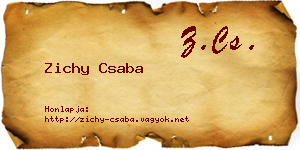 Zichy Csaba névjegykártya