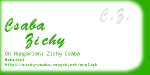 csaba zichy business card